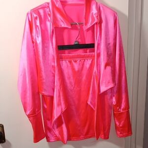 Vibrant Pink Satin Jacket
